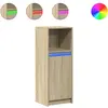 vidaXL Buffet avec LED chêne sonoma 72x34x100 cm bois d'ingénierie