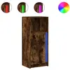 vidaXL Buffet avec LED chêne fumé 42,5x34x100 cm bois d'ingénierie