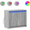 vidaXL Buffet avec LED sonoma gris 72x34x61 cm bois d'ingénierie