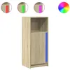 vidaXL Buffet avec LED chêne sonoma 77x34x100 cm bois d'ingénierie