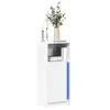 vidaXL Buffet avec LED blanc 42,5x34x100 cm bois d'ingénierie