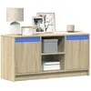 vidaXL Meuble TV avec LED chêne sonoma 100x34x50 cm bois d'ingénierie