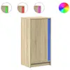 vidaXL Buffet avec LED chêne sonoma 42,5x34x85 cm bois d'ingénierie