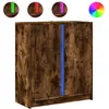 vidaXL Buffet avec LED chêne fumé 77x34x85 cm bois d'ingénierie