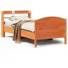 vidaXL Cadre de lit sans matelas cire marron 160x200cm bois pin massif