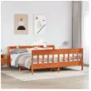 vidaXL Cadre de lit sans matelas cire marron 180x200cm bois pin massif