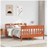 vidaXL Cadre de lit sans matelas cire marron 160x200cm bois pin massif