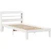 vidaXL Cadre de lit et tête de lit blanc 140x190 cm bois de pin massif