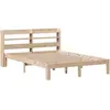 vidaXL Cadre de lit avec tête de lit 200x200 cm Bois de pin massif
