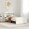 Vidaxl Cadre De Lit Avec Tête De Lit Sans Matelas Blanc 90x190 Cm