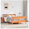 vidaXL Cadre de lit sans matelas cire marron 150x200cm bois pin massif