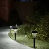 vidaXL Lampes solaires d'allées et piquets de sol 12 pcs blanc