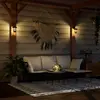 vidaXL Lanternes murales solaires d'extérieur 4 pcs blanc