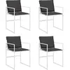 vidaXL Chaises de jardin avec coussins lot de 4 blanc acier/textilène