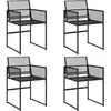 vidaXL Chaises de jardin lot de 4 noir résine tressée