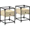 vidaXL Tables de chevet 2 pcs chêne sonoma 40x40x55 cm bois ingénierie