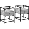 vidaXL Tables de chevet 2 pcs sonoma gris 40x40x55 cm bois ingénierie
