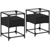 vidaXL Tables de chevet 2 pcs noir 40x40x55 cm bois d’ingénierie