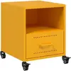 vidaXL Tables de chevet 2 pcs jaune moutarde 36x39x43,5 cm acier
