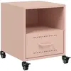 vidaXL Tables de chevet 2 pcs rose 36x39x43,5 cm acier