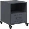 vidaXL Table de chevet anthracite 36x39x43,5 cm acier