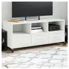 Meuble tv blanc 100,5x39x43,5 cm acier Vidaxl 833616