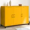 vidaXL Buffet jaune moutarde 100,5x39x72 cm acier laminé à froid