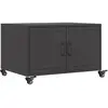 vidaXL Table basse noir 68x50x43,5 cm acier laminé à froid