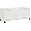 vidaXL Meuble TV blanc 100,5x39x43,5 cm acier laminé à froid