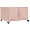 vidaXL Table basse rose 68x50x43,5 cm acier laminé à froid