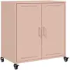 vidaXL Buffet rose 68,5x39x72 cm acier laminé à froid