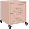 vidaXL Tables de chevet 2 pcs rose 36x39x43,5 cm acier