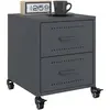 Tables de chevet 2 pcs anthracite 36x39x43,5 cm acier vidaXL