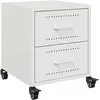 vidaXL Vidaxl Table De Chevet Blanc 36x39x43,5 Cm Acier