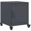 vidaXL Tables de chevet 2 pcs anthracite 36x39x43,5 cm acier
