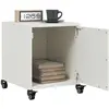 Tables de chevet 2 pcs blanc 36x39x43,5 cm acier vidaXL