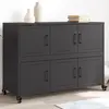vidaXL Buffet noir 100,5x39x72 cm acier laminé à froid