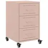vidaXL Table de chevet rose 36x39x59 cm acier