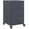 vidaXL Table de chevet anthracite 36x39x59 cm acier