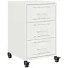 vidaXL Table de chevet blanc 36x39x59 cm acier
