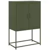 vidaXL Buffet haut vert olive 68,5x38,5x107 cm acier