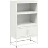 vidaXL Buffet haut blanc 68,5x38,5x123,5 cm acier