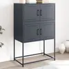 vidaXL Buffet anthracite 68,5x38,5x107 cm acier