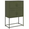 vidaXL Buffet vert olive 68,5x38,5x107 cm acier
