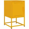 vidaXL Table de chevet jaune moutarde 36x39x60,5 cm acier