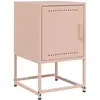vidaXL Table de chevet rose 36x39x60,5 cm acier