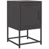 vidaXL Table de chevet noir 36x39x60,5 cm acier