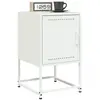 vidaXL Tables de chevet 2 pcs blanc 36x39x60,5 cm acier
