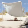 vidaXL Auvent de plage avec ancres de sable gris 214x236 cm