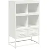 Vidaxl - Buffet haut blanc 68x39x111,5 cm acier 705679